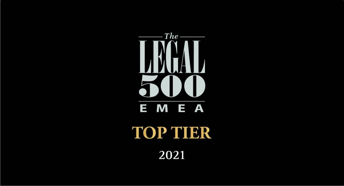 PRK Partners TOP TIER law firm our rankings from THE LEGAL 500 PRK